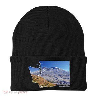 Mount St. Helens Map Washington Volcano Beanie
