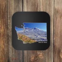 Mount St. Helens Map Washington Volcano Coaster thumb 0