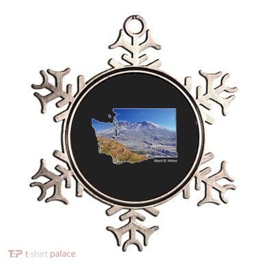 Mount St. Helens Map Washington Volcano Ornament