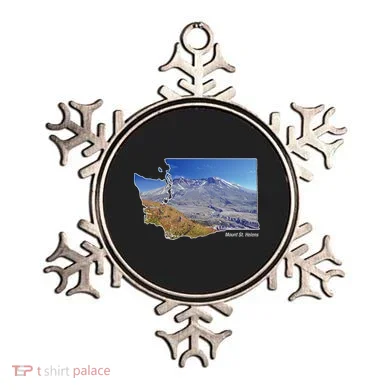 Mount St. Helens Map Washington Volcano Ornament
