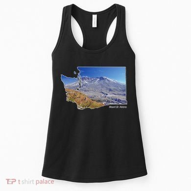 Mount St. Helens Map Washington Volcano Women's Tank Top