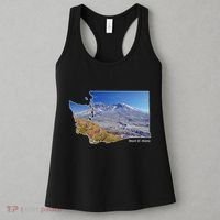 Mount St. Helens Map Washington Volcano Women's Tank Top thumb 3