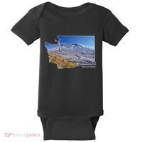Mount St. Helens Map Washington Volcano Baby Bodysuit thumb 0