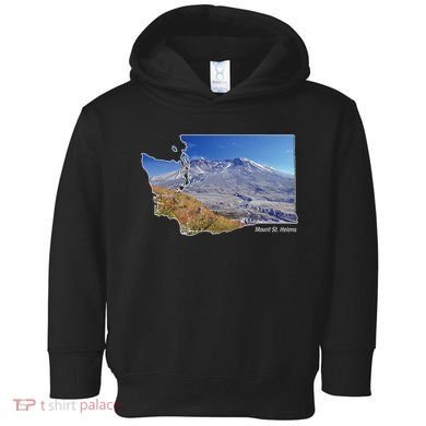 Mount St. Helens Map Washington Volcano Toddler Hoodie