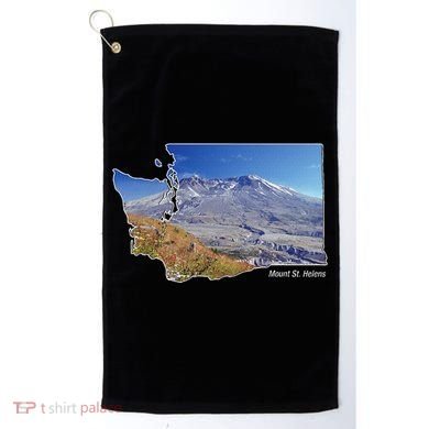Mount St. Helens Map Washington Volcano Golf Towel