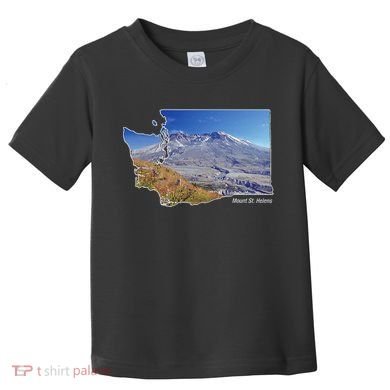 Mount St. Helens Map Washington Volcano Toddler T-Shirt