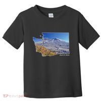 Mount St. Helens Map Washington Volcano Toddler T-Shirt thumb 0