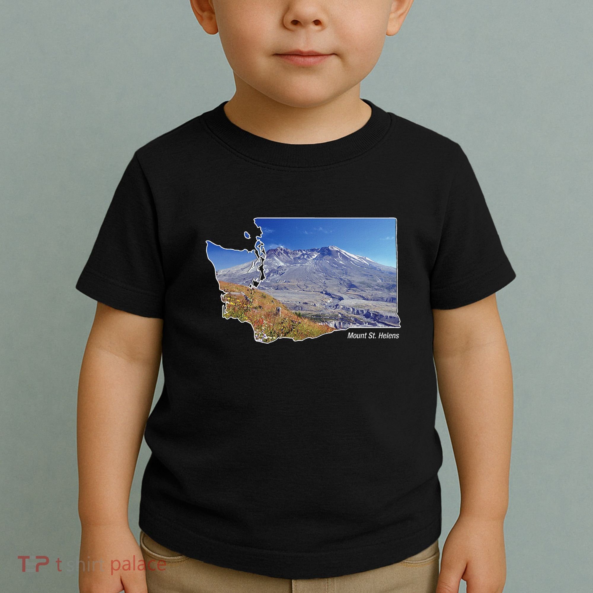 Mount St. Helens Map Washington Volcano Toddler T-Shirt