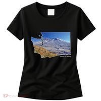 Mount St. Helens Map Washington Volcano Women's T-Shirt thumb 0