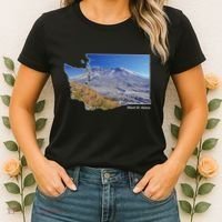 Mount St. Helens Map Washington Volcano Women's T-Shirt thumb 2