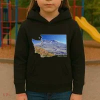 Mount St. Helens Map Washington Volcano Kids Hoodie thumb 3