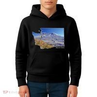 Mount St. Helens Map Washington Volcano Kids Hoodie thumb 4