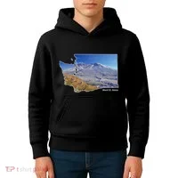Mount St. Helens Map Washington Volcano Kids Hoodie thumb 4
