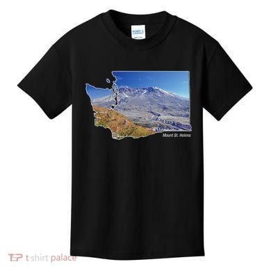 Mount St. Helens Map Washington Volcano Kids T-Shirt
