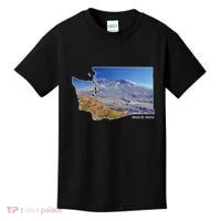 Mount St. Helens Map Washington Volcano Kids T-Shirt thumb 0
