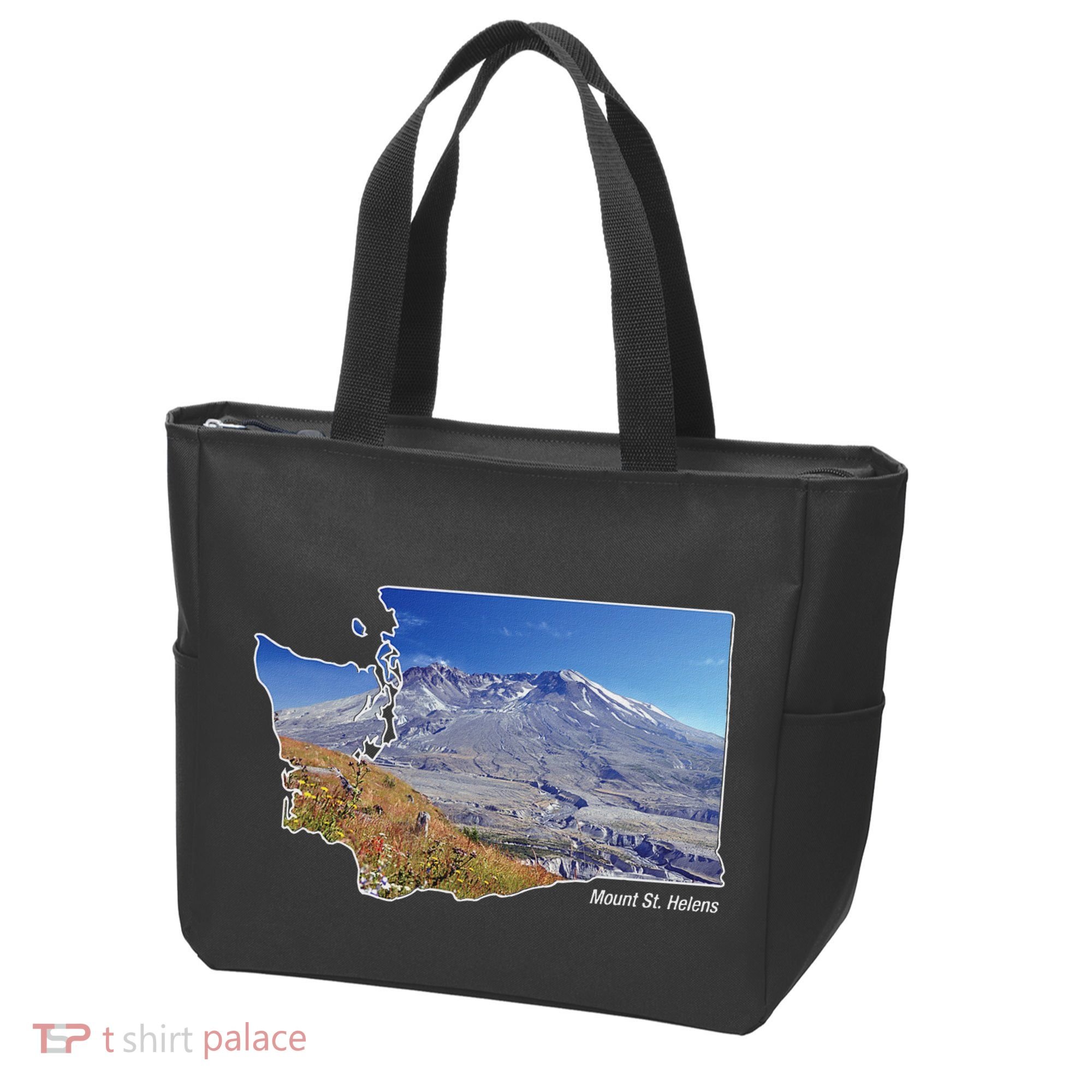 Mount St. Helens Map Washington Volcano Tote Bag