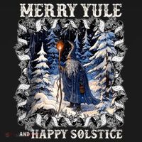 Merry Solstice Happy Yule Christmas Bird Nordic Xmas Graphic Sweatshirt thumb 3