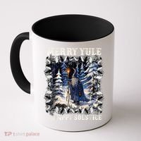 Merry Solstice Happy Yule Christmas Bird Nordic Xmas Graphic Coffee Mug thumb 0