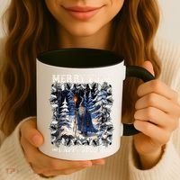 Merry Solstice Happy Yule Christmas Bird Nordic Xmas Graphic Coffee Mug thumb 3