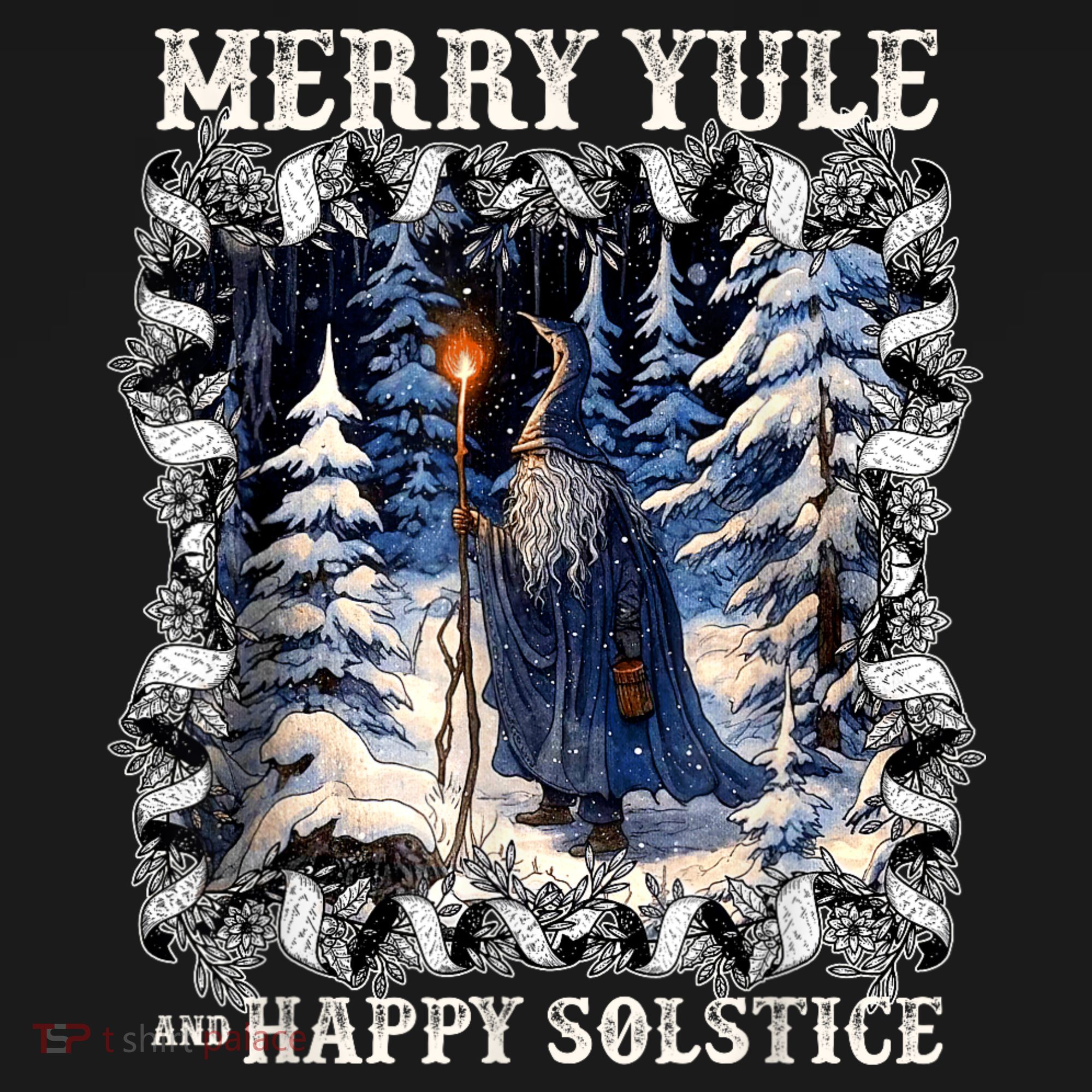 Merry Solstice Happy Yule Christmas Bird Nordic Xmas Graphic Women's Hoodie