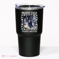 Merry Solstice Happy Yule Christmas Bird Nordic Xmas Graphic Tumbler thumb 0