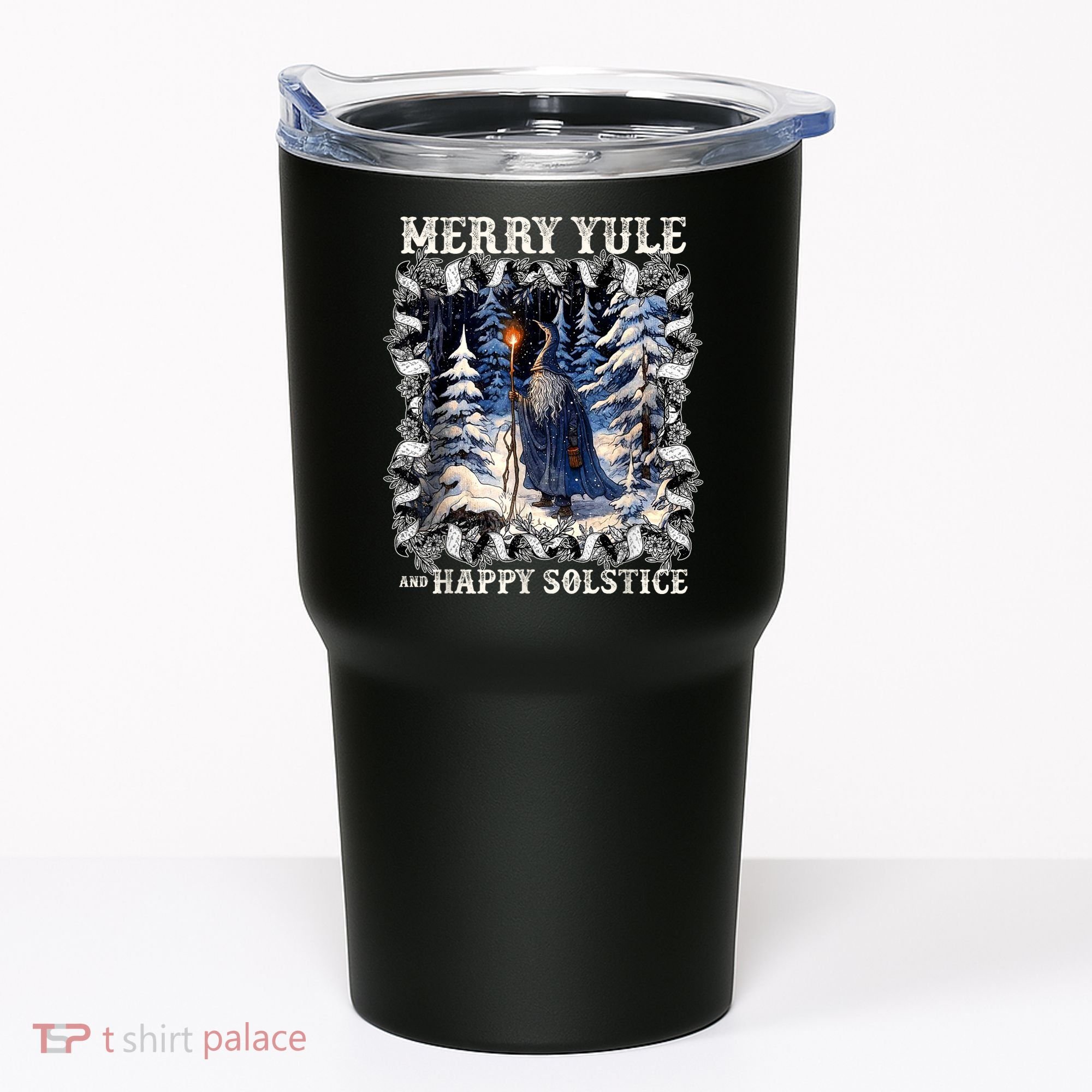 Merry Solstice Happy Yule Christmas Bird Nordic Xmas Graphic Tumbler