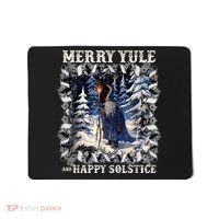 Merry Solstice Happy Yule Christmas Bird Nordic Xmas Graphic Mousepad thumb 0
