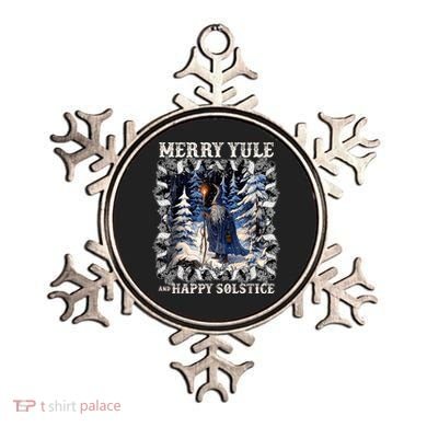 Merry Solstice Happy Yule Christmas Bird Nordic Xmas Graphic Ornament
