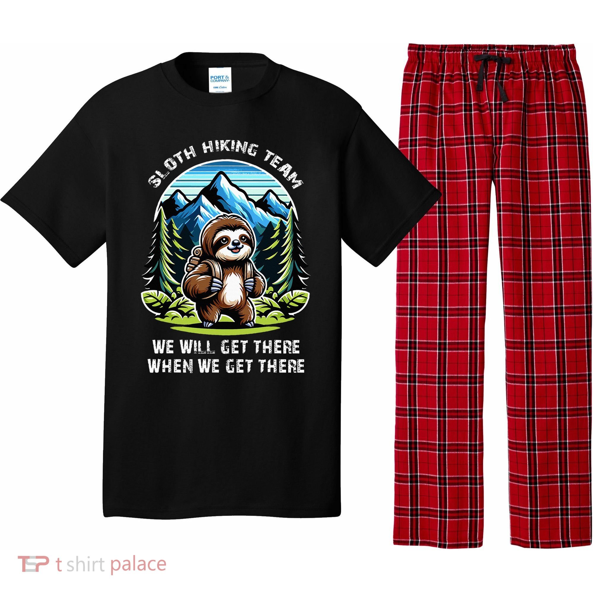 Mountain Sloth Hiking Team Hiking Pajama Set