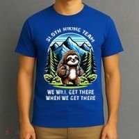 Mountain Sloth Hiking Team Hiking T-Shirt thumb 3