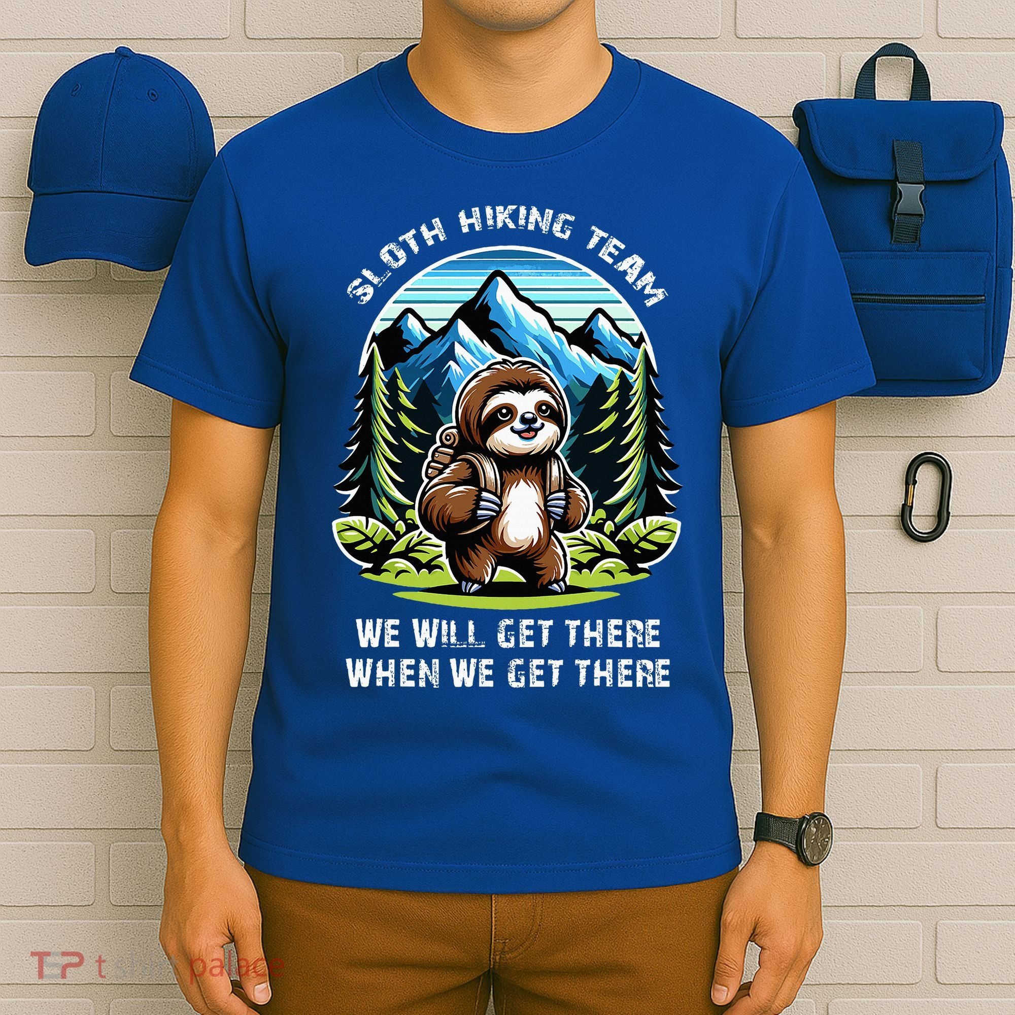 Mountain Sloth Hiking Team Hiking T-Shirt