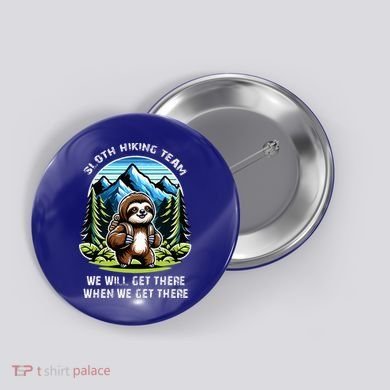 Mountain Sloth Hiking Team Hiking Button