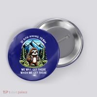 Mountain Sloth Hiking Team Hiking Button thumb 0