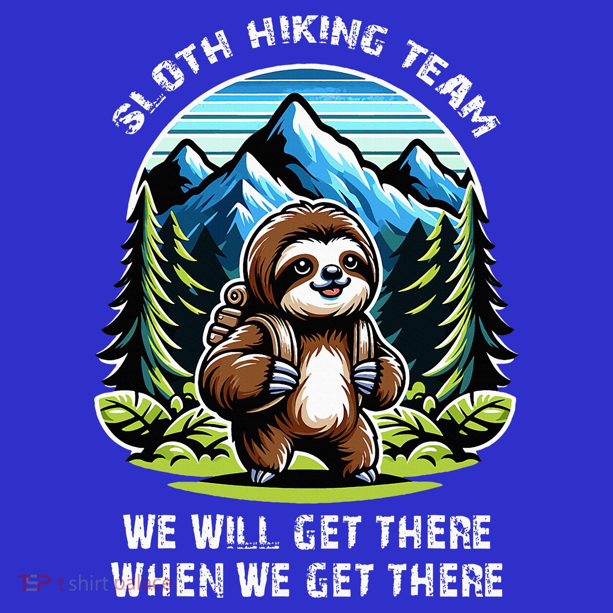 Mountain Sloth Hiking Team Hiking Coaster