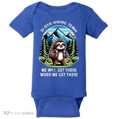 Mountain Sloth Hiking Team Hiking Baby Bodysuit