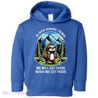 Mountain Sloth Hiking Team Hiking Toddler Hoodie thumb 0