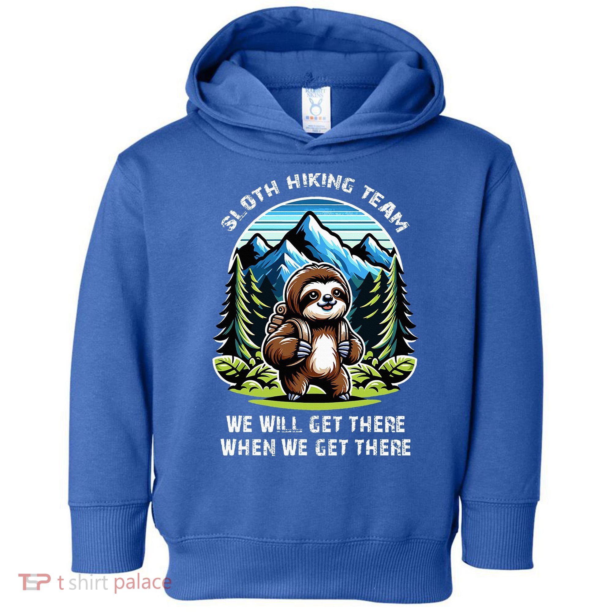 Mountain Sloth Hiking Team Hiking Toddler Hoodie
