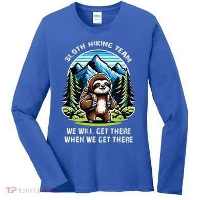 Mountain Sloth Hiking Team Hiking Women's Long Sleeve Shirt