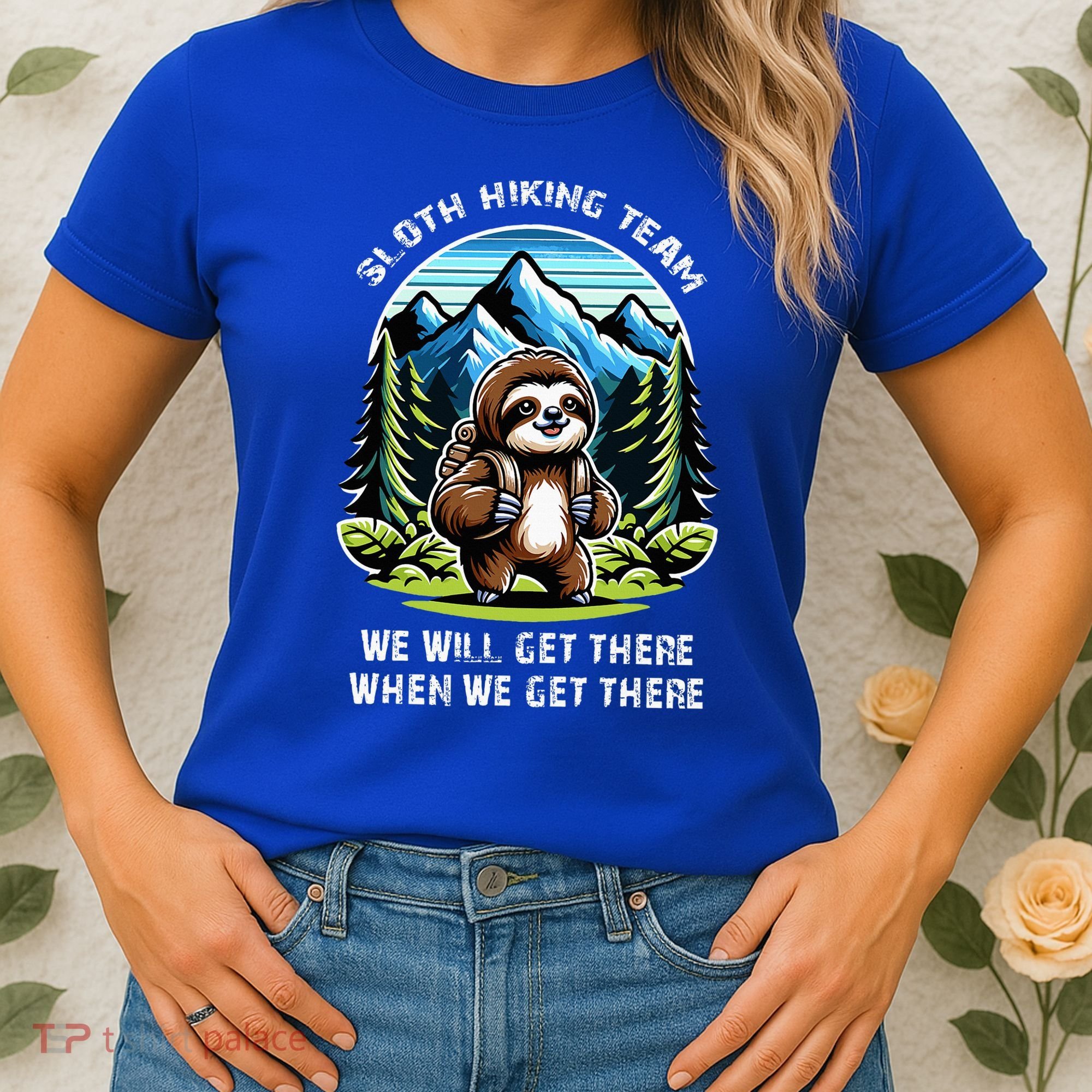 Mountain Sloth Hiking Team Hiking Women's T-Shirt