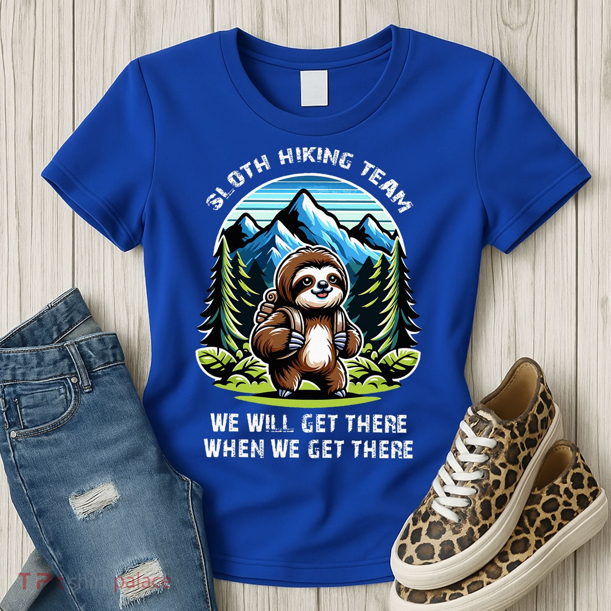 Mountain Sloth Hiking Team Hiking Women's T-Shirt
