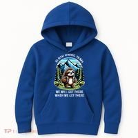 Mountain Sloth Hiking Team Hiking Kids Hoodie thumb 0