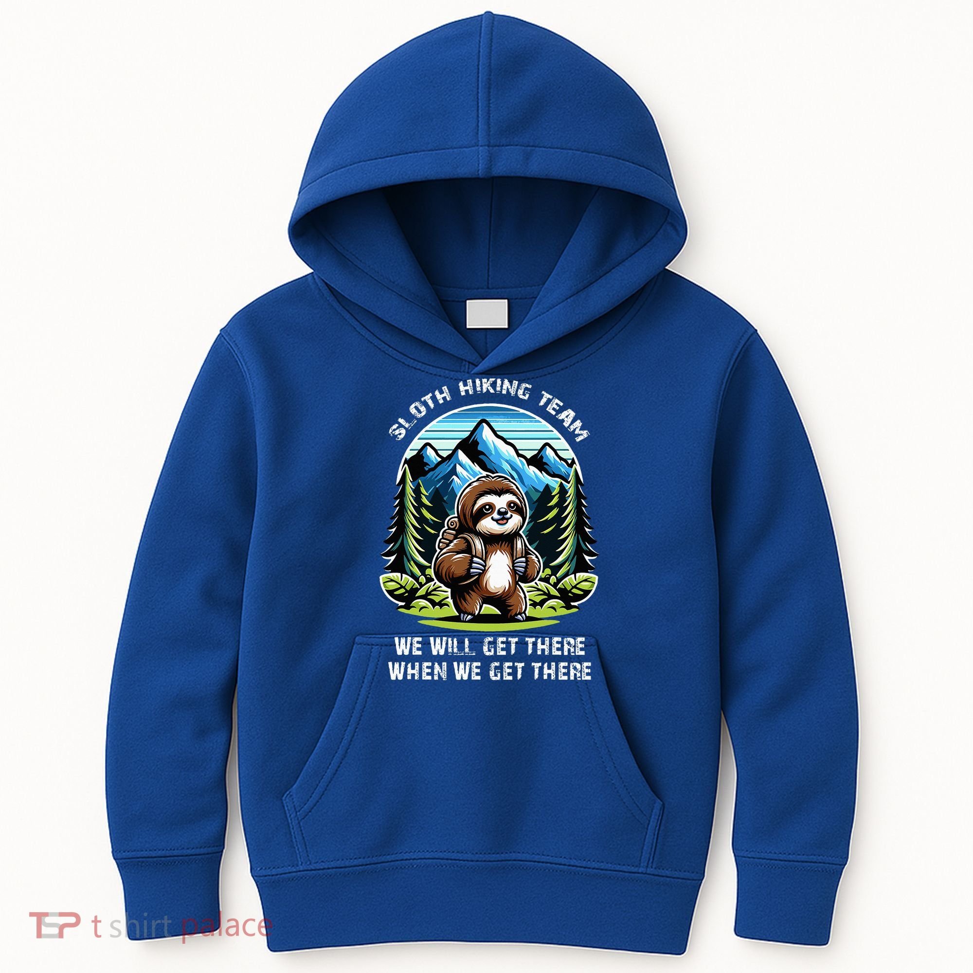 Mountain Sloth Hiking Team Hiking Kids Hoodie