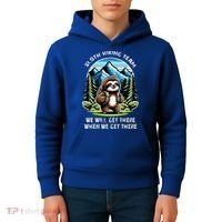 Mountain Sloth Hiking Team Hiking Kids Hoodie thumb 4
