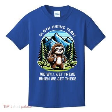Mountain Sloth Hiking Team Hiking Kids T-Shirt