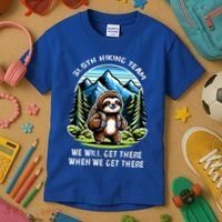 Mountain Sloth Hiking Team Hiking Kids T-Shirt thumb 3