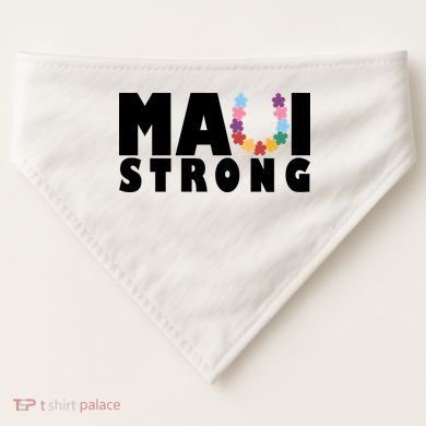 Maui Strong Hawaii Relief Awareness USA-Made Doggie Bandana