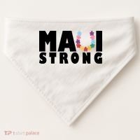 Maui Strong Hawaii Relief Awareness USA-Made Doggie Bandana thumb 0