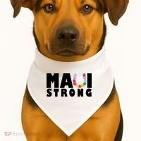 Maui Strong Hawaii Relief Awareness USA-Made Doggie Bandana thumb 1