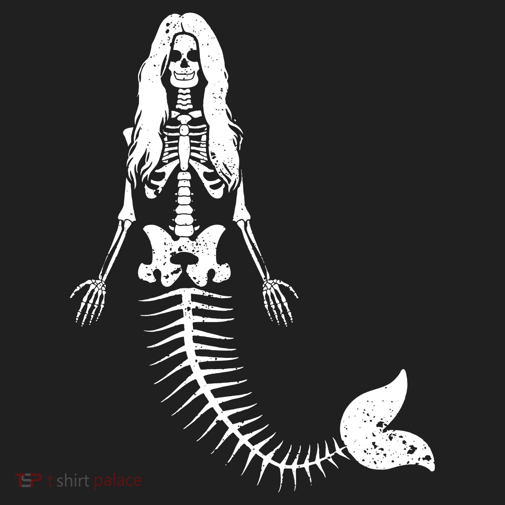 Mermaid Skeleton Halloween Funny Spooky Scary Swimming Women's Sweatshirt