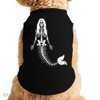 Mermaid Skeleton Halloween Funny Spooky Scary Swimming Doggie Tank thumb 0